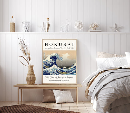 Katsushika Hokusai Poster, The Great Wave Poster,  Japanese Art,  Vintage Poster, Katsushika Hokusai print