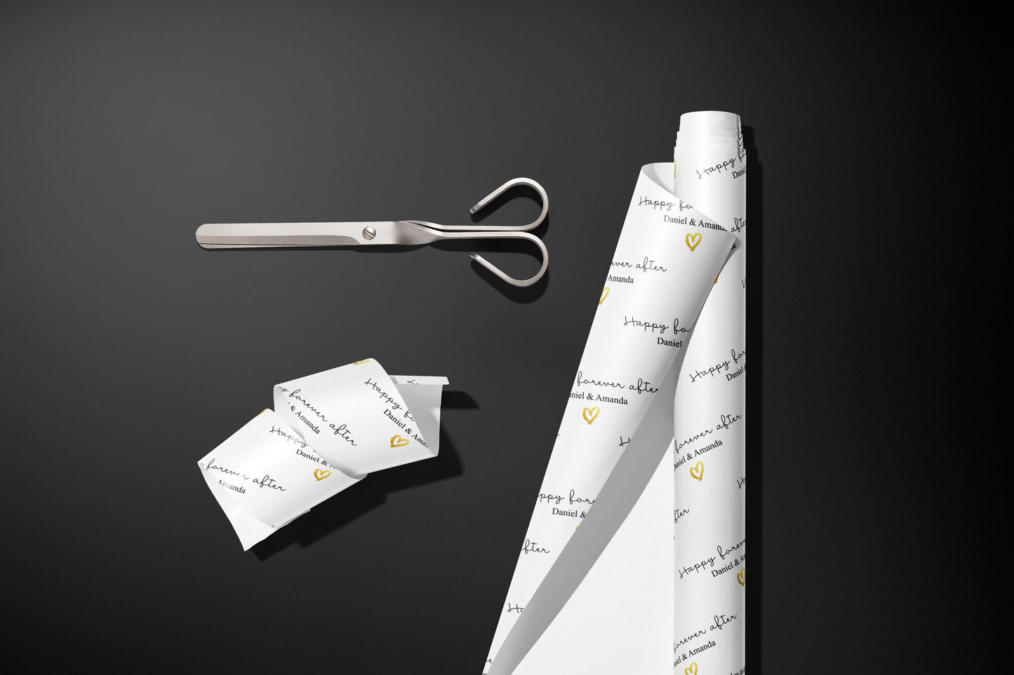 Personalised, Forever after, Surname, Wrapping Paper, Gift Wrap, Customised, Wedding, Party, Engagement, Couples, Newly Weds, Anniversary