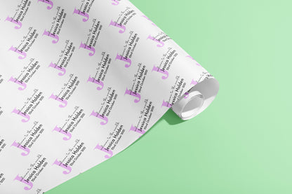 Personalised Newborn Wrapping Paper, Gift Wrap, Customised, New Born, New Baby, Baby Shower, Celebration, Girl, Pink, New Parents, Paper