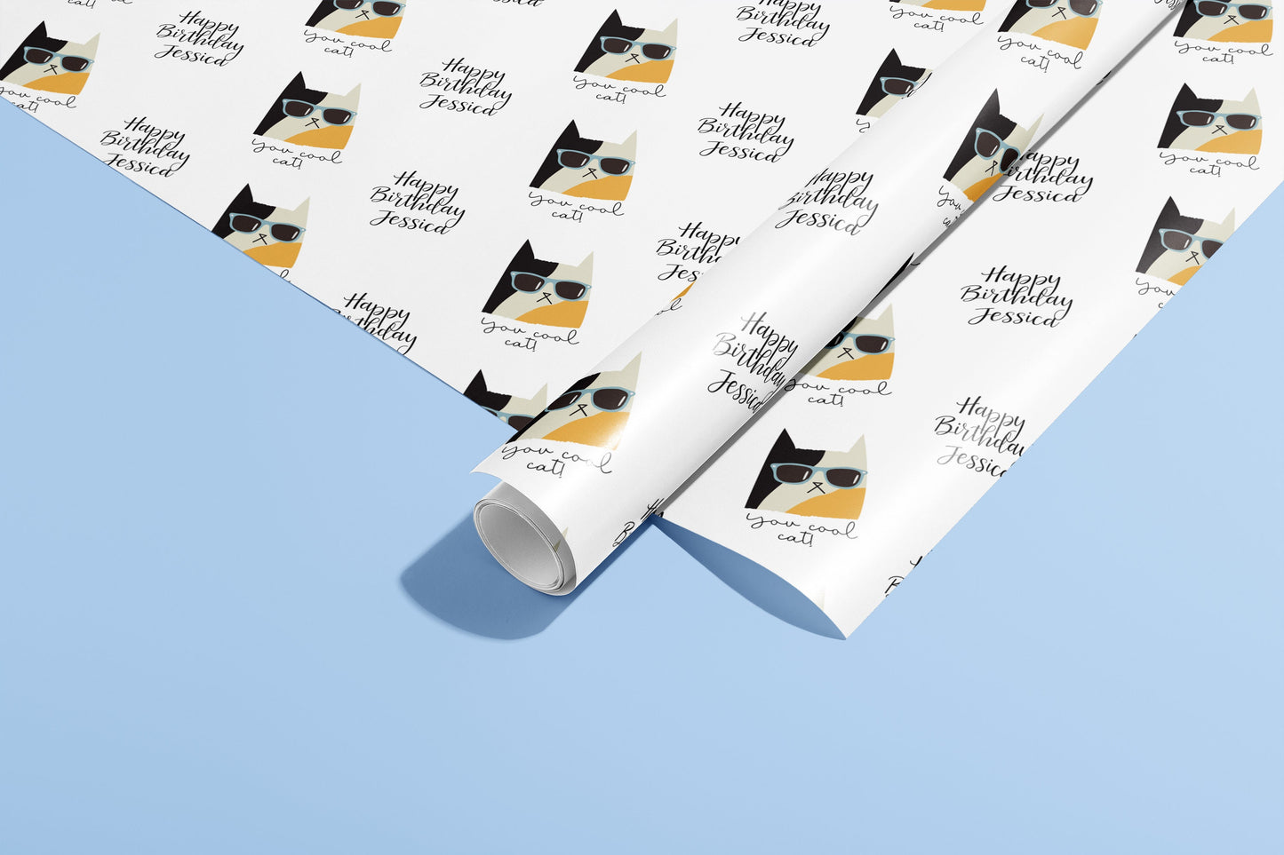 Personalised Gift Wrap, Wrapping Paper, Cats, Kittens, You Name, Customised, Birthday, Congratulations, Wedding, Party, Paper, Your Age