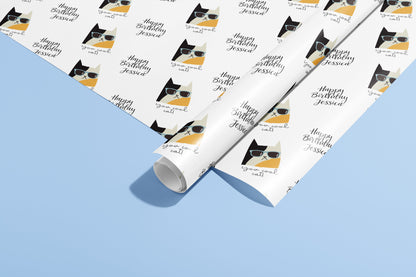 Personalised Gift Wrap, Wrapping Paper, Cats, Kittens, You Name, Customised, Birthday, Congratulations, Wedding, Party, Paper, Your Age