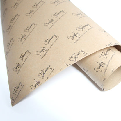 Personalised Florist Kraft Paper, Packing Paper, Branded Packaging, Your Logo, Paper 90gsm, Small Business, Tissue paper, Recyclable, Flower