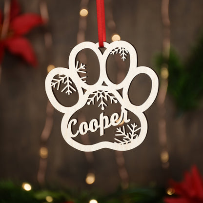 Pet Paw Ornament | Custom Dog Bone Christmas Ornament | Cat 2025 Ornament | Gift for Pet Lover