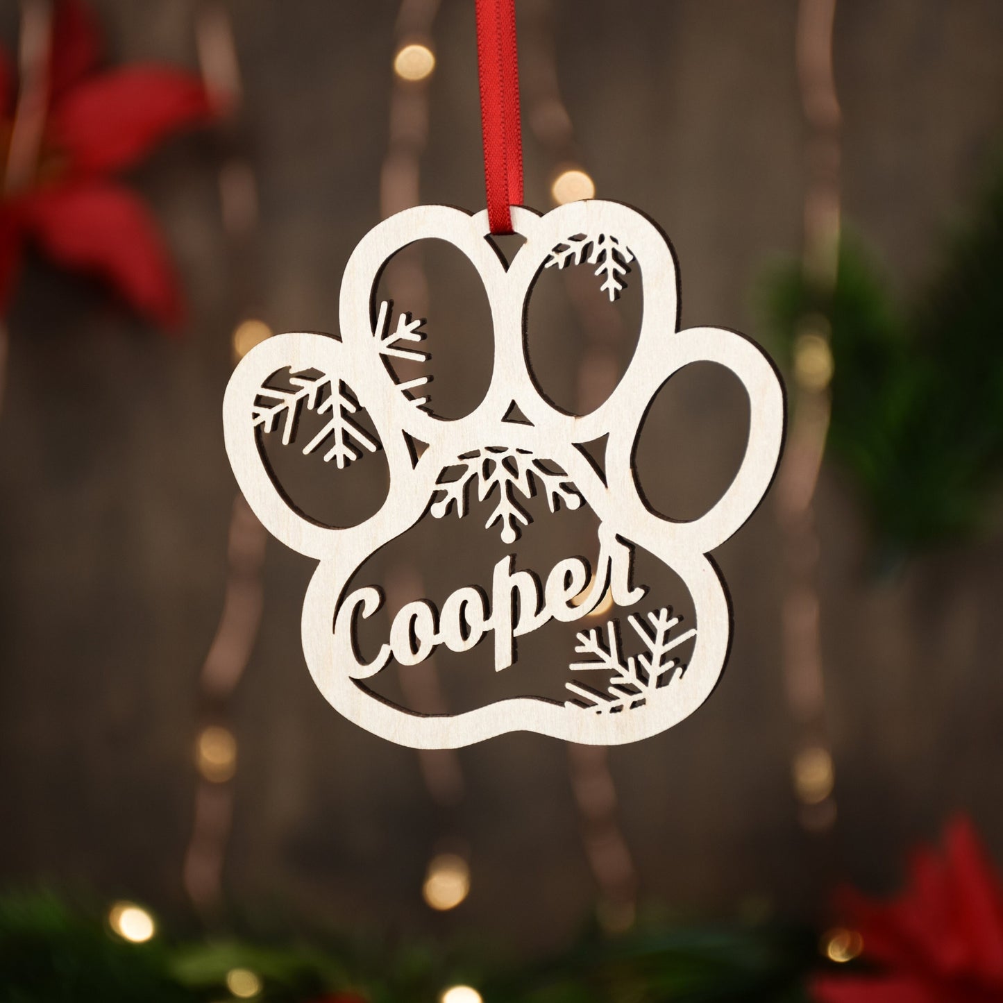 Personalized Dog Paw Ornament | Custom Cat Christmas Ornament | Pet Memorial 2025 Ornament | Gift for Dog Mom