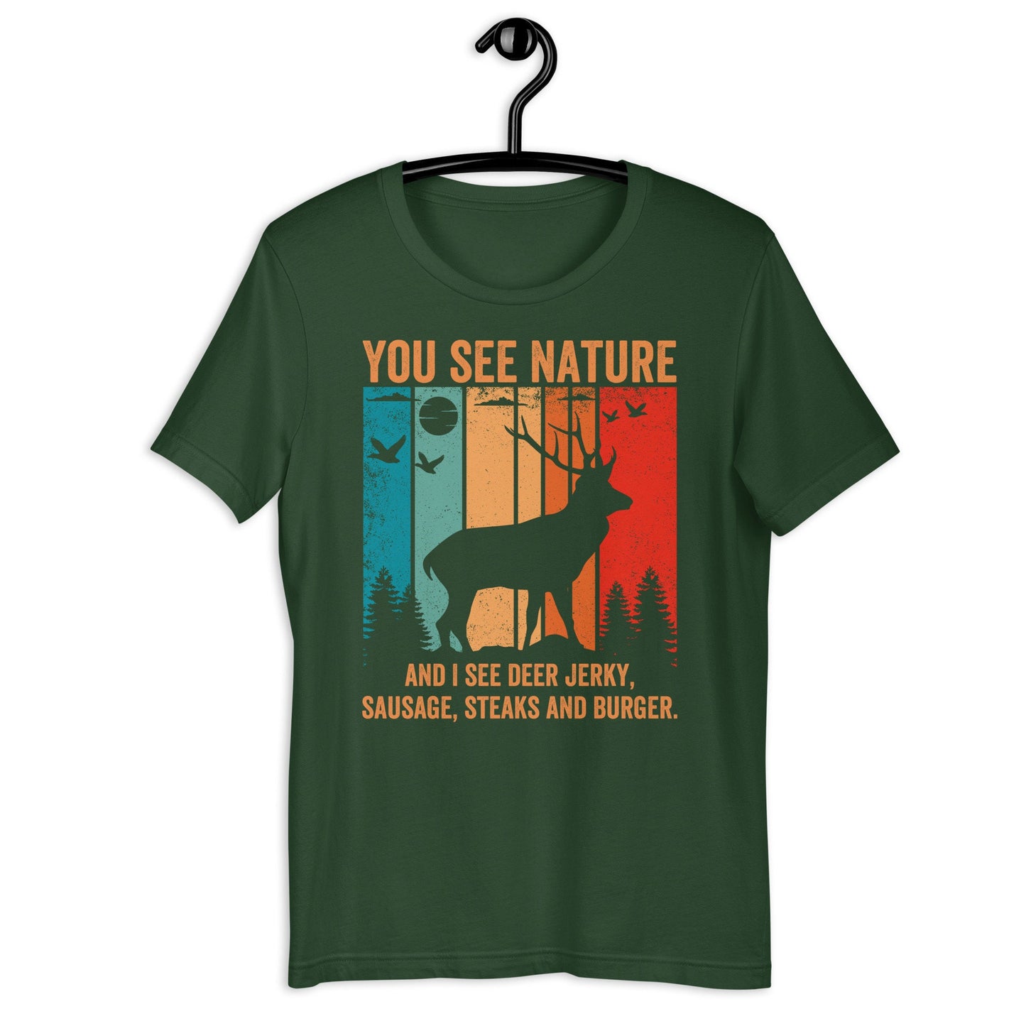 hunting gifts for men, deer hunting shirt, You See Nature I See Deer Shirt, funny hunter saying shirt, dad hunting shirts