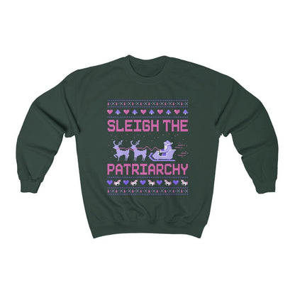 Feminist Sweatshirt Feminist Feminist Christmas Gift Sleigh The Patriarchy Sweatshirt Funny Ugly Christmas Sweatshirt Feminism Shirt
