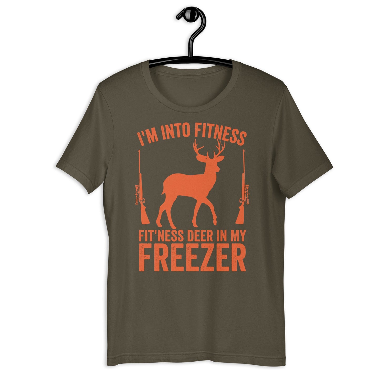 hunting shirt for men, Im into fitness fitness deer in my freezer Shirt, deer hunting gifts, buck hunter shirt, funny hunter shirt