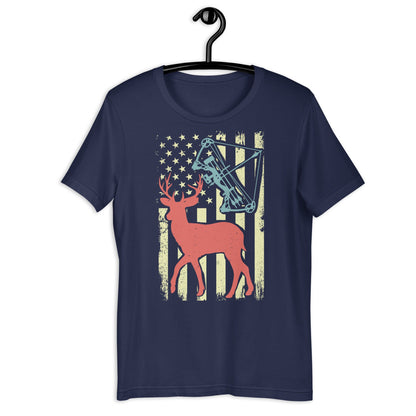 Hunting shirt, Bow hunting American flag shirt, Deer hunting shirt, gift for bow hunter, deer hunting gifts, bow hunter shirt, bow hunter