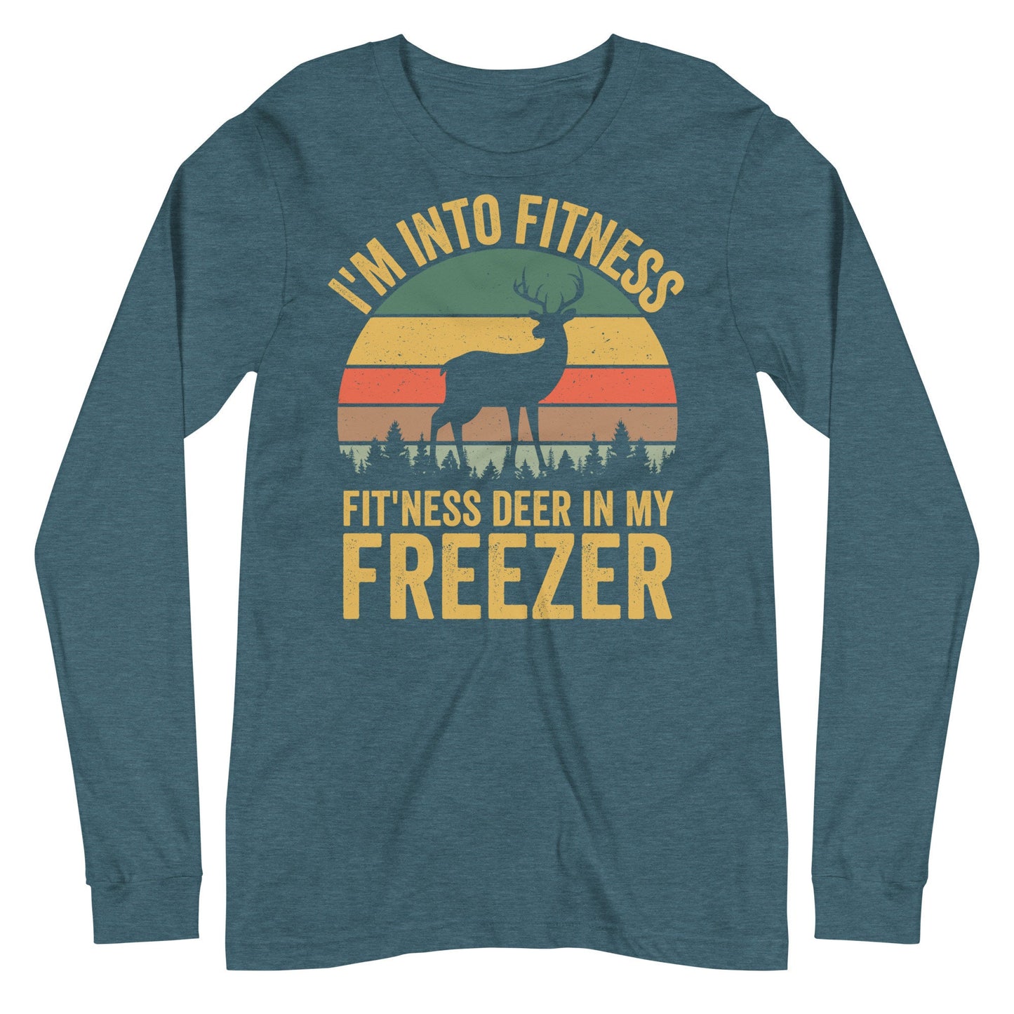 hunting long sleeve shirts, Im into fitness fitness deer in my freezer, long sleeve hunting shirt, gift for hunter for men