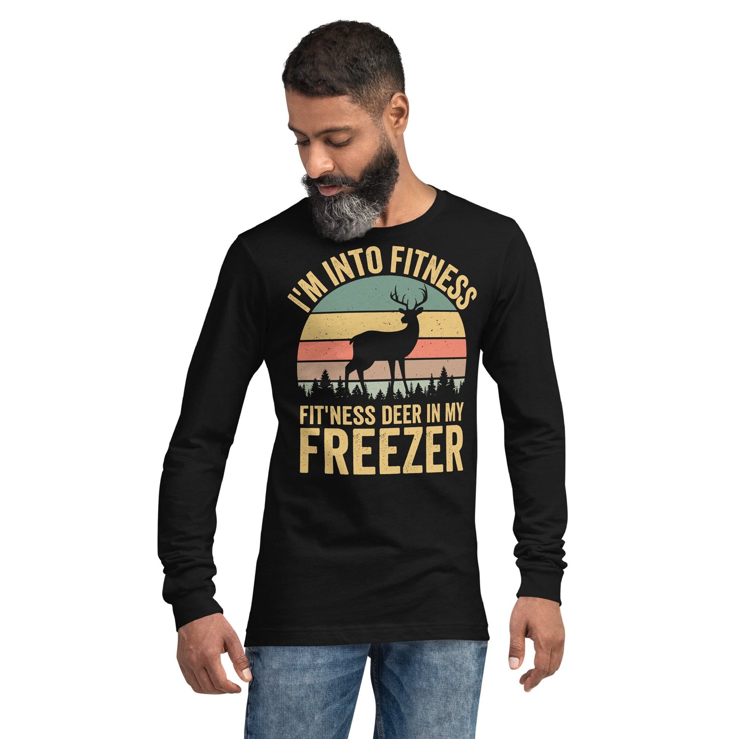 hunting long sleeve shirts, Im into fitness fitness deer in my freezer, long sleeve hunting shirt, gift for hunter for men