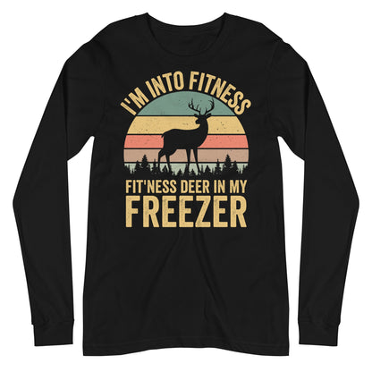 hunting long sleeve shirts, Im into fitness fitness deer in my freezer, long sleeve hunting shirt, gift for hunter for men
