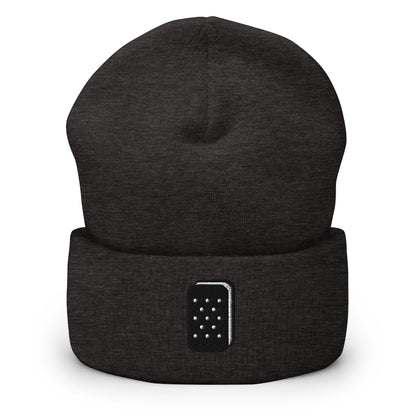 Chocolate Ice Cream Sandwich Embroidered Beanie, Handmade Cuffed Knit Unisex Slouchy Adult Winter Hat Cap Gift