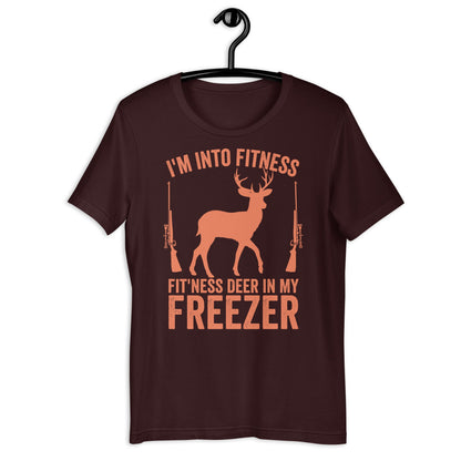 hunting shirt for men, Im into fitness fitness deer in my freezer Shirt, deer hunting gifts, buck hunter shirt, funny hunter shirt
