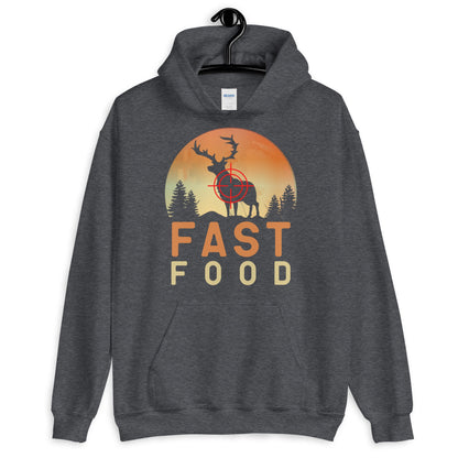 funny hunting hoodie, fast food deer hunting hoodie, buck hoodie, gift for hunter, hunting humor