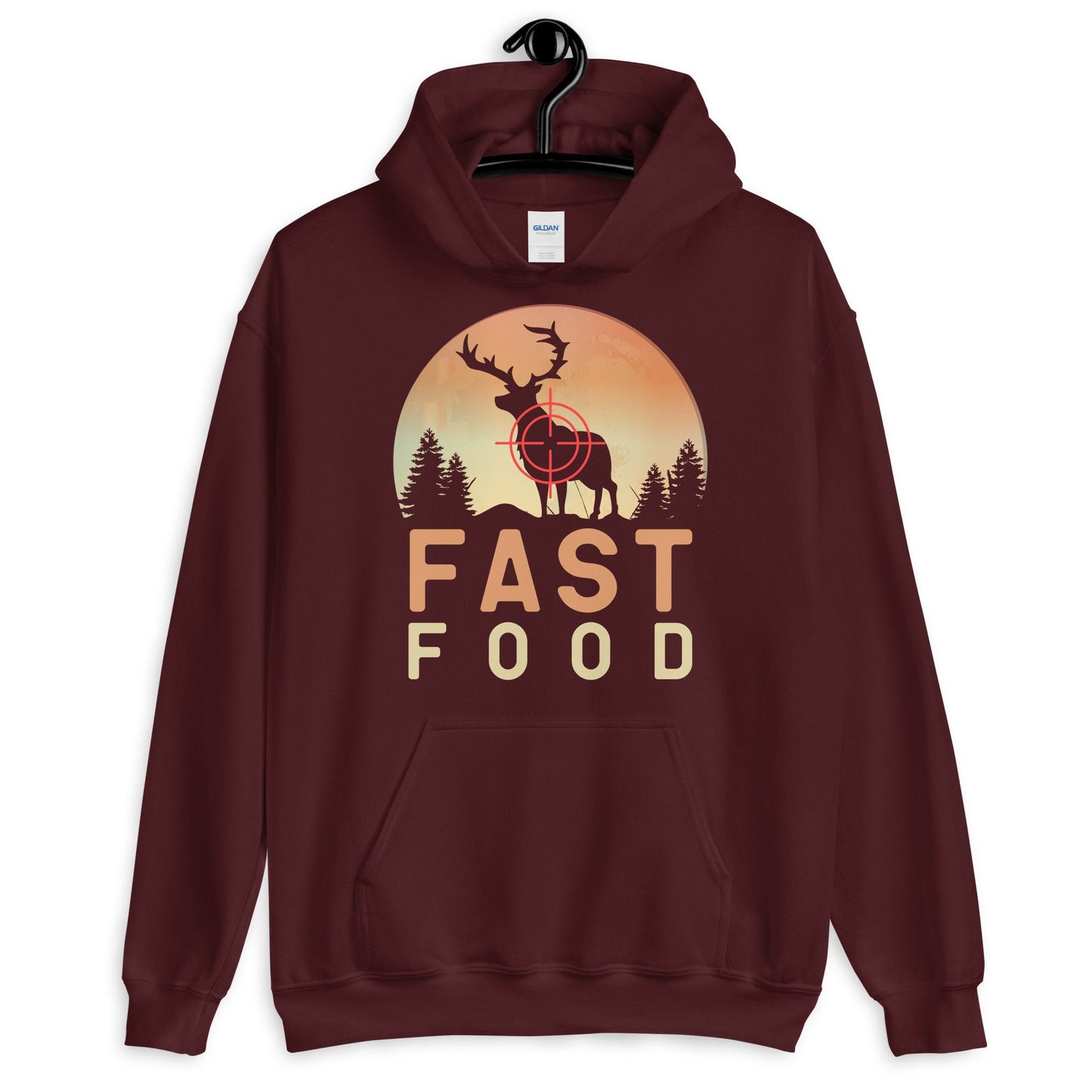 funny hunting hoodie, fast food deer hunting hoodie, buck hoodie, gift for hunter, hunting humor