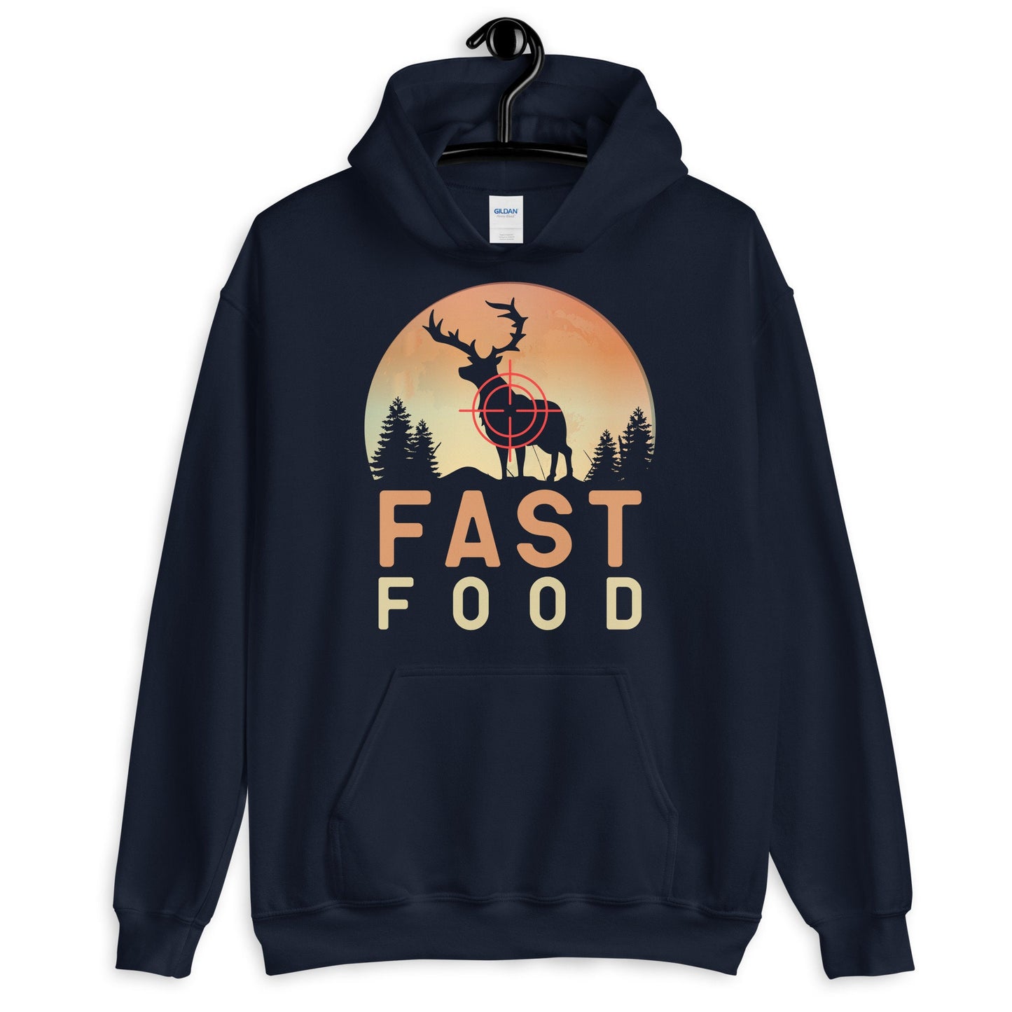 funny hunting hoodie, fast food deer hunting hoodie, buck hoodie, gift for hunter, hunting humor