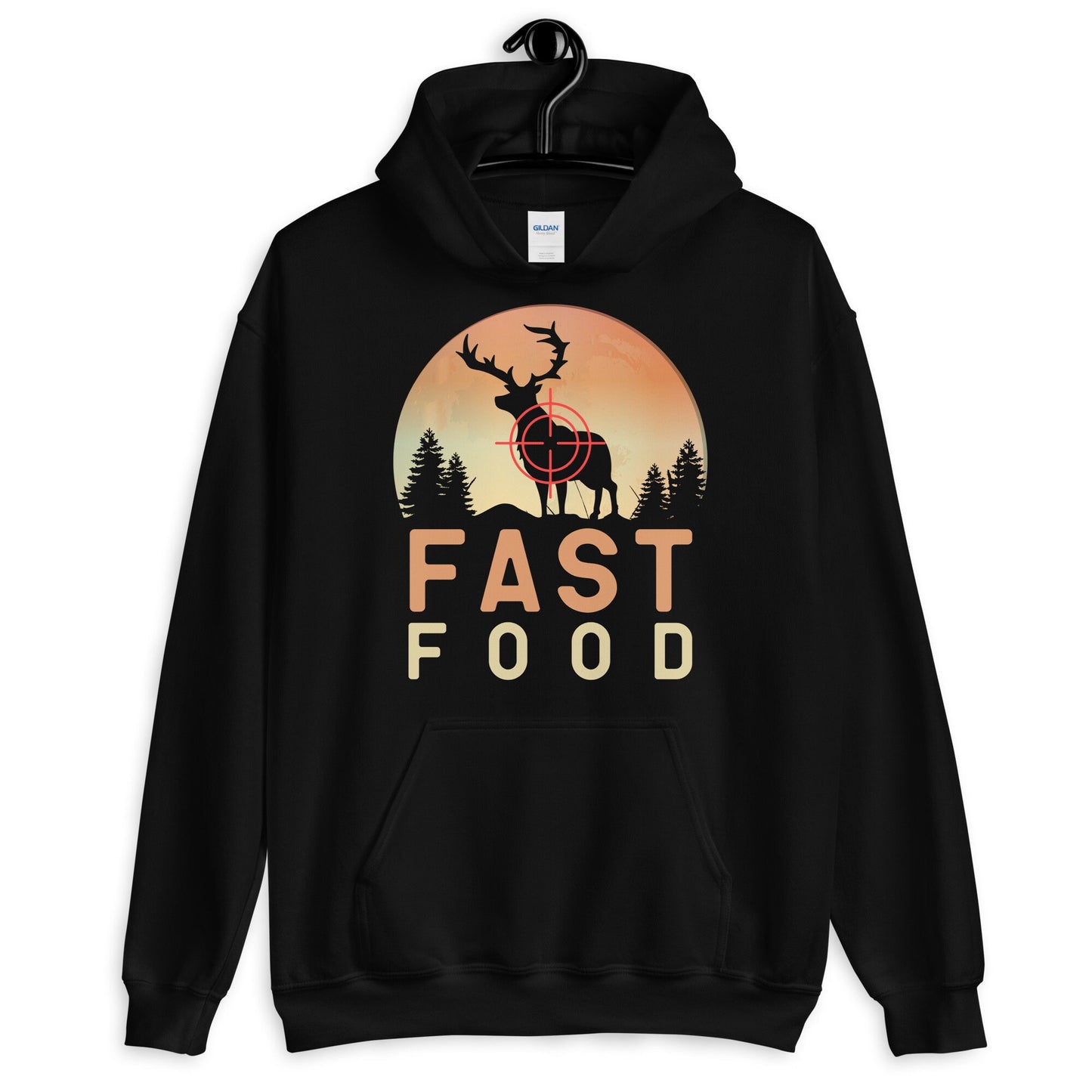 funny hunting hoodie, fast food deer hunting hoodie, buck hoodie, gift for hunter, hunting humor