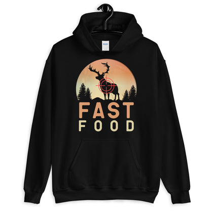 funny hunting hoodie, fast food deer hunting hoodie, buck hoodie, gift for hunter, hunting humor