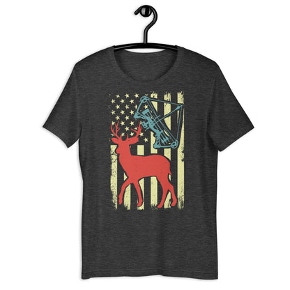 Hunting shirt, Bow hunting American flag shirt, Deer hunting shirt, gift for bow hunter, deer hunting gifts, bow hunter shirt, bow hunter