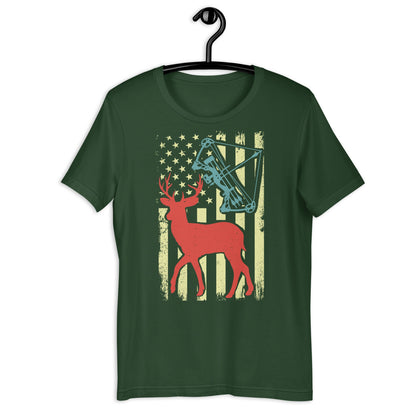 Hunting shirt, Bow hunting American flag shirt, Deer hunting shirt, gift for bow hunter, deer hunting gifts, bow hunter shirt, bow hunter