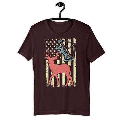 Hunting shirt, Bow hunting American flag shirt, Deer hunting shirt, gift for bow hunter, deer hunting gifts, bow hunter shirt, bow hunter