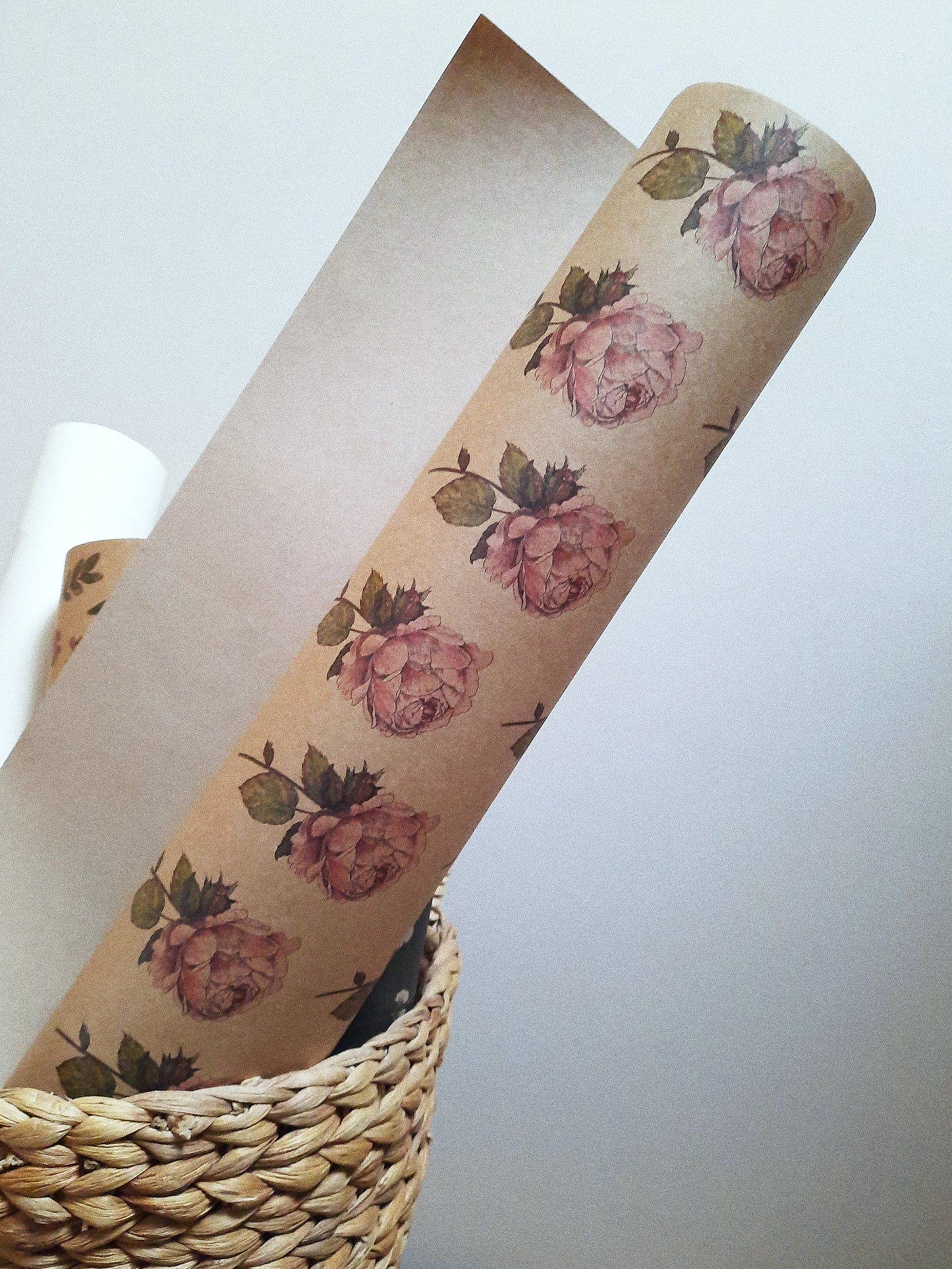 Vintage rose Wrapping paper, Gift Wrap, Wrapping, Rose Gift Warp, Wrapping paper, gift paper, floral wrapping paper, rose recycled wrappaper