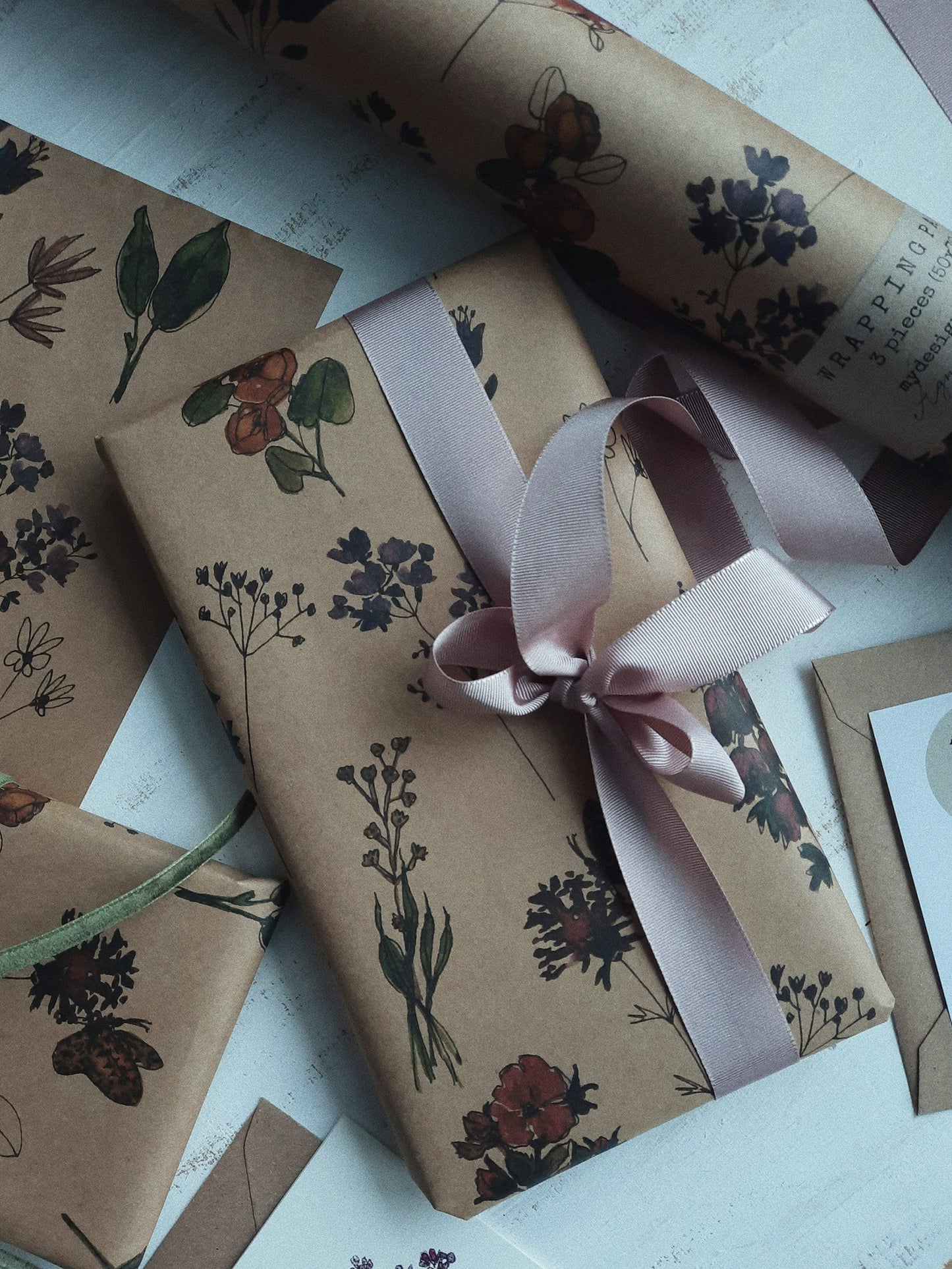 Wild flowers Wrapping paper, Gift Wrap, Wrapping, Flowers Gift Warp, Wrapping paper, gift paper, floral wrapping paper, recycled wrappaper