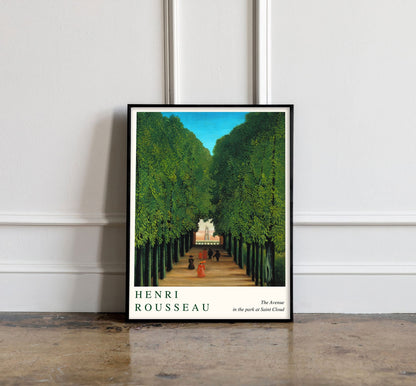 Henri Rousseau The Avenue in the park, Henri Rousseau print, Henri Rousseau poster, Tropical wall art, Tropical exhibition poster