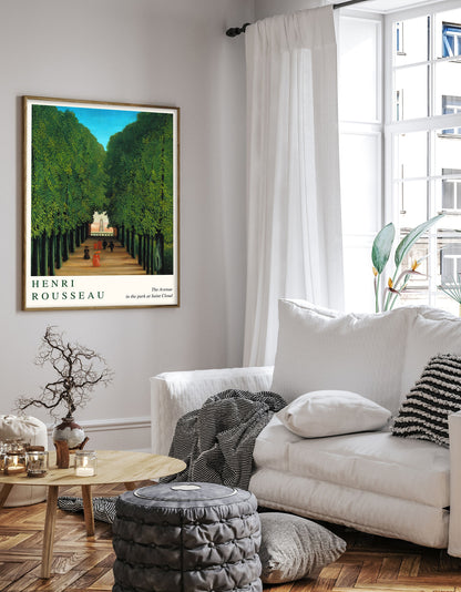 Henri Rousseau The Avenue in the park, Henri Rousseau print, Henri Rousseau poster, Tropical wall art, Tropical exhibition poster