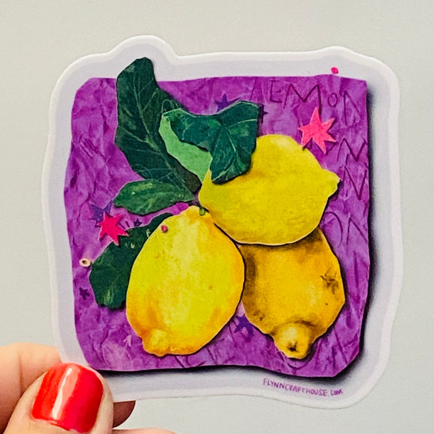 Limon Lemons | 3" Glossy Vinyl Sticker Decal | Waterproof  Weatherproof | Lemon Tree Fruit