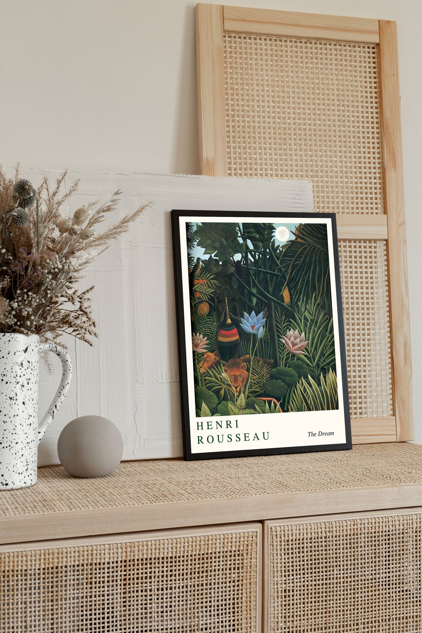 Henri Rousseau The Dream Poster, Henri Rousseau print, Henri Rousseau poster, Tropical wall art, Tropical exhibition poster