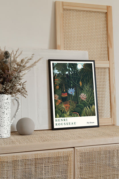 Henri Rousseau The Dream Poster, Henri Rousseau print, Henri Rousseau poster, Tropical wall art, Tropical exhibition poster
