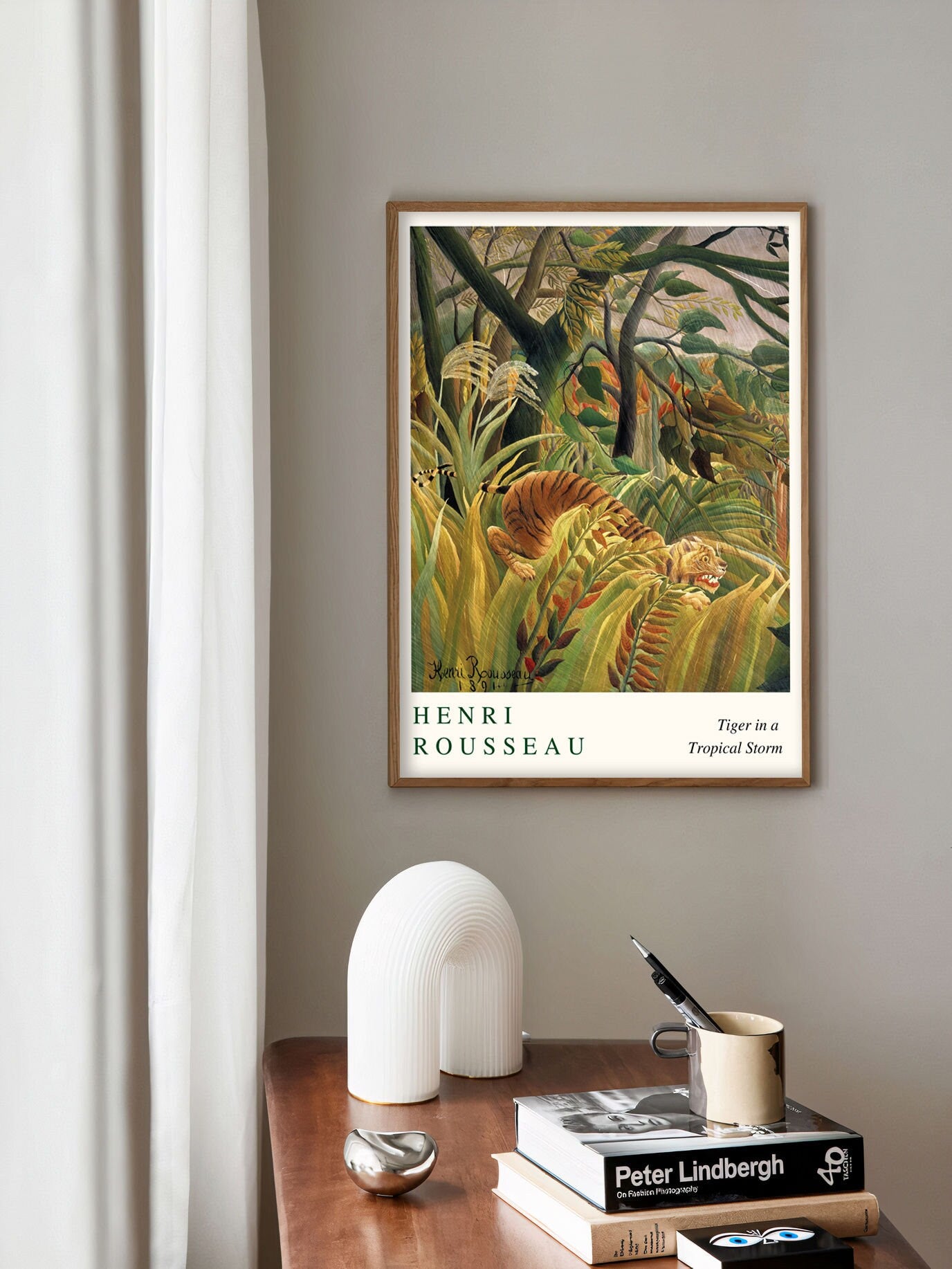 Henri Rousseau Tiger in a Tropical Storm, Henri Rousseau print, Henri Rousseau poster, Tropical wall art, Tropical exhibition