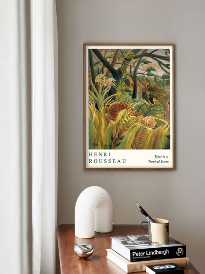 Henri Rousseau Tiger in a Tropical Storm, Henri Rousseau print, Henri Rousseau poster, Tropical wall art, Tropical exhibition