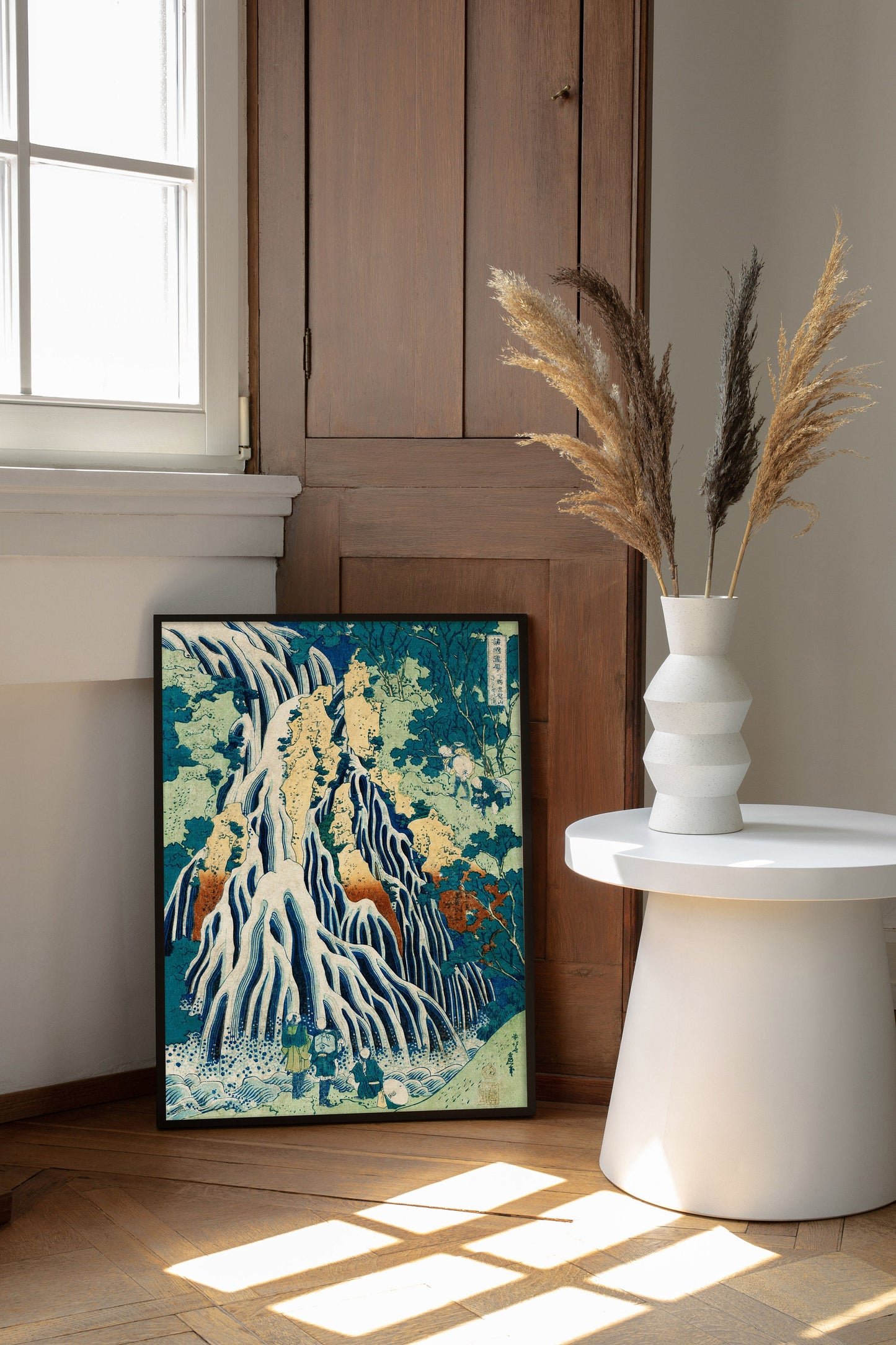 Katsushika Hokusai Poster, Kirifuri waterfall at Kurokami Mountain, Japanese Art, Vintage Poster, Katsushika Hokusai print