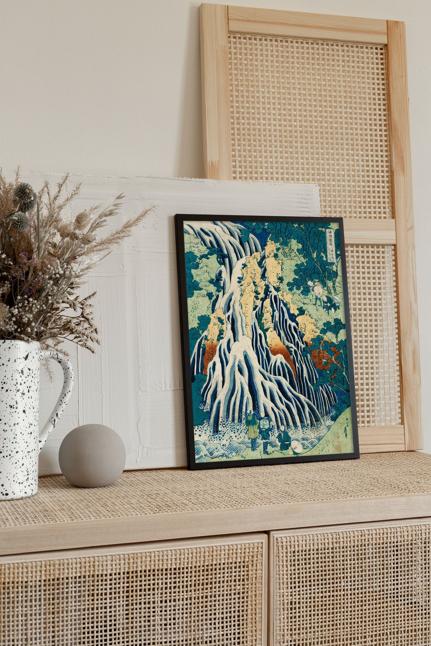 Katsushika Hokusai Poster, Kirifuri waterfall at Kurokami Mountain, Japanese Art, Vintage Poster, Katsushika Hokusai print