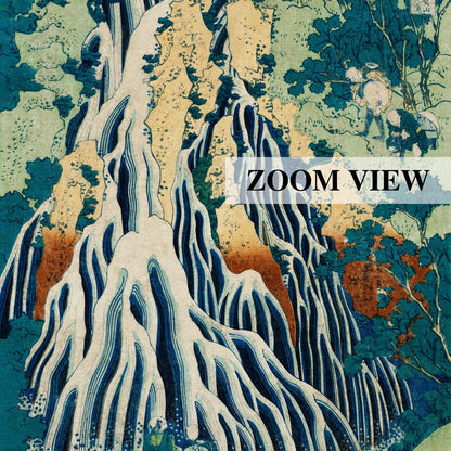 Katsushika Hokusai Poster, Kirifuri waterfall at Kurokami Mountain, Japanese Art, Vintage Poster, Katsushika Hokusai print