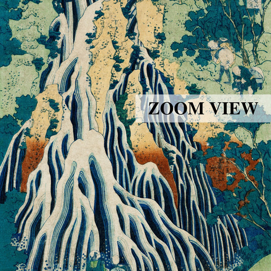 Katsushika Hokusai Poster, Kirifuri waterfall at Kurokami Mountain, Japanese Art, Vintage Poster, Katsushika Hokusai print