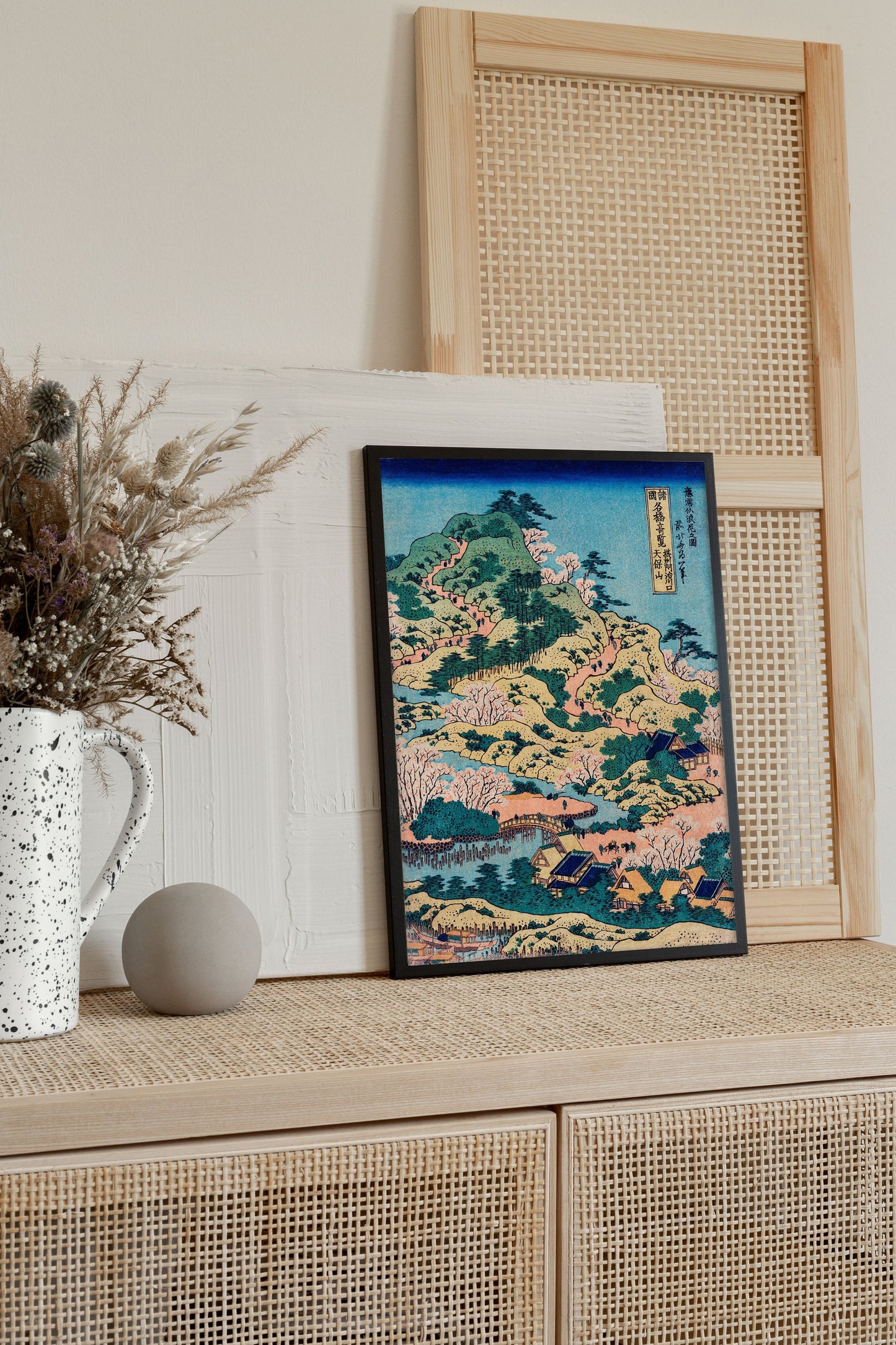 Katsushika Hokusai Poster, Sesshu Ajigawaguchi Tenposan by Katsushika Hokusai, Japanese Art, Vintage Poster, Katsushika Hokusai print