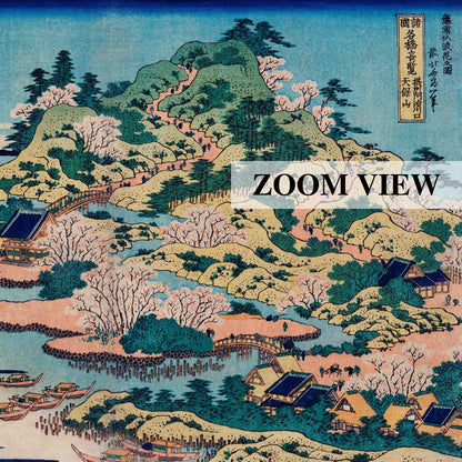 Katsushika Hokusai Poster, Sesshu Ajigawaguchi Tenposan by Katsushika Hokusai, Japanese Art, Vintage Poster, Katsushika Hokusai print