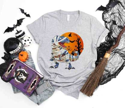 Halloween shirts, for Boys Kids Dinosaur Skeleton T rex Scary T-Shirt, Spooky Saurus Rex Shirt, Cute Halloween shirt, Dinosaur Halloween tee