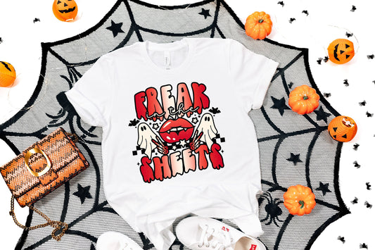 Freak In The Sheets T-Shirt, Halloween Funny Tee, Cute and Scary, Halloween Party Tee, Cute Fall Shirts, Cute Halloween Shirt, Boo Tee