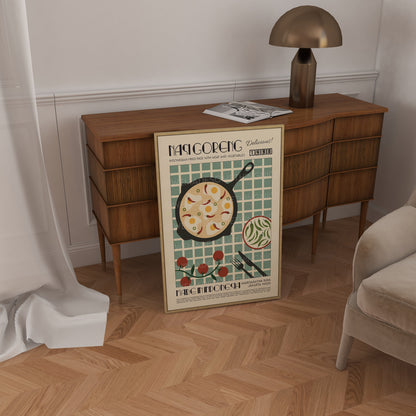 Nasi Goreng Poster, Kitchen Poster, Kitchen Print, Food Print, Modern Kitchen Decor, Chef Print, Exhibition Poster, Retro Wall Art