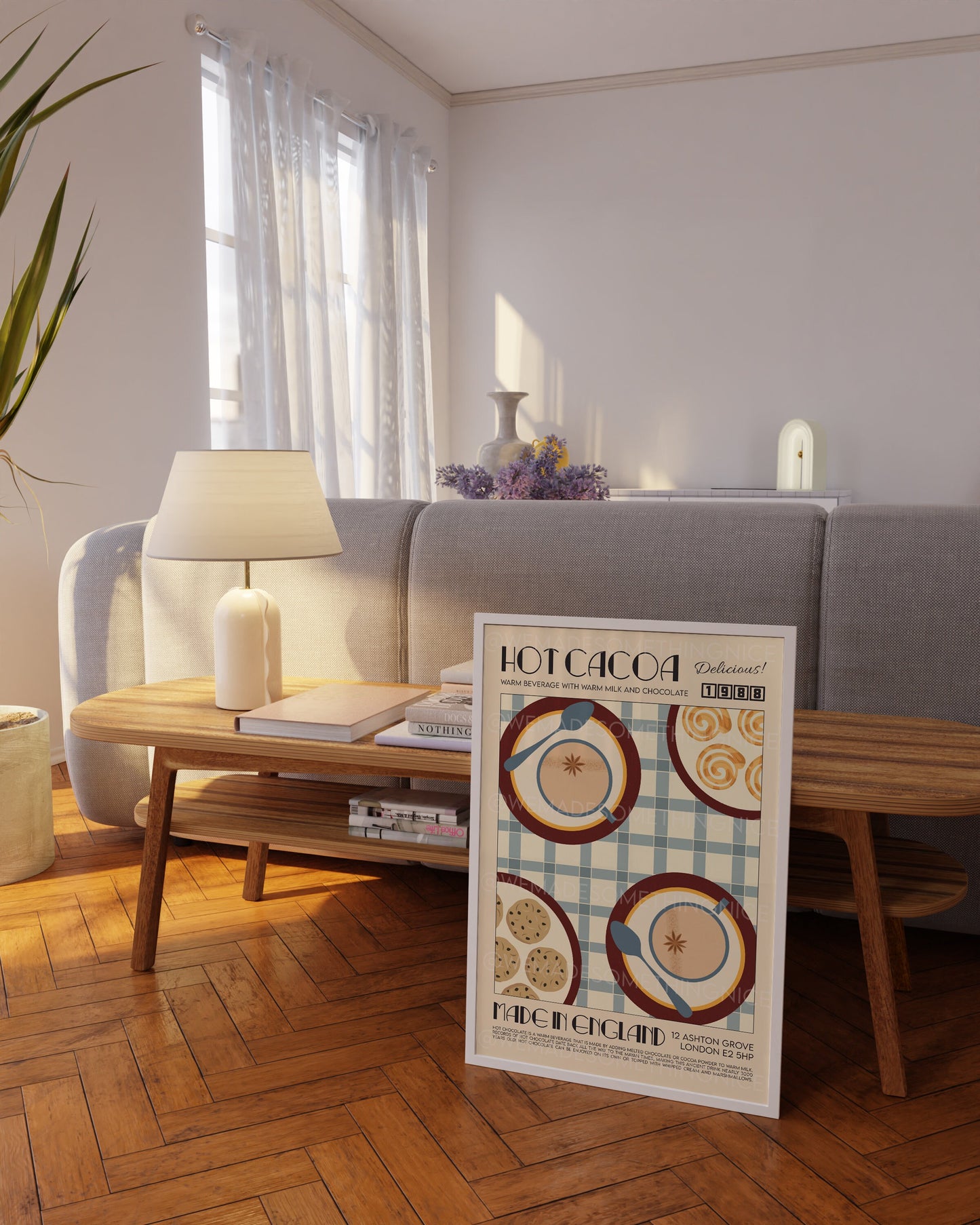 Hot Chocolate Print, Drink Poster, Modern Kitchen Decor, Retro Poster, Pop Art, Kitchen Art, Exhibition Poster, Illustration, Coffee Lover