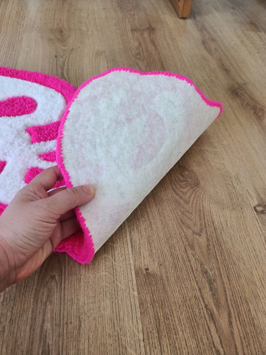 Pink Bella Style Custom Name for Girls Handmade Tufted Rug