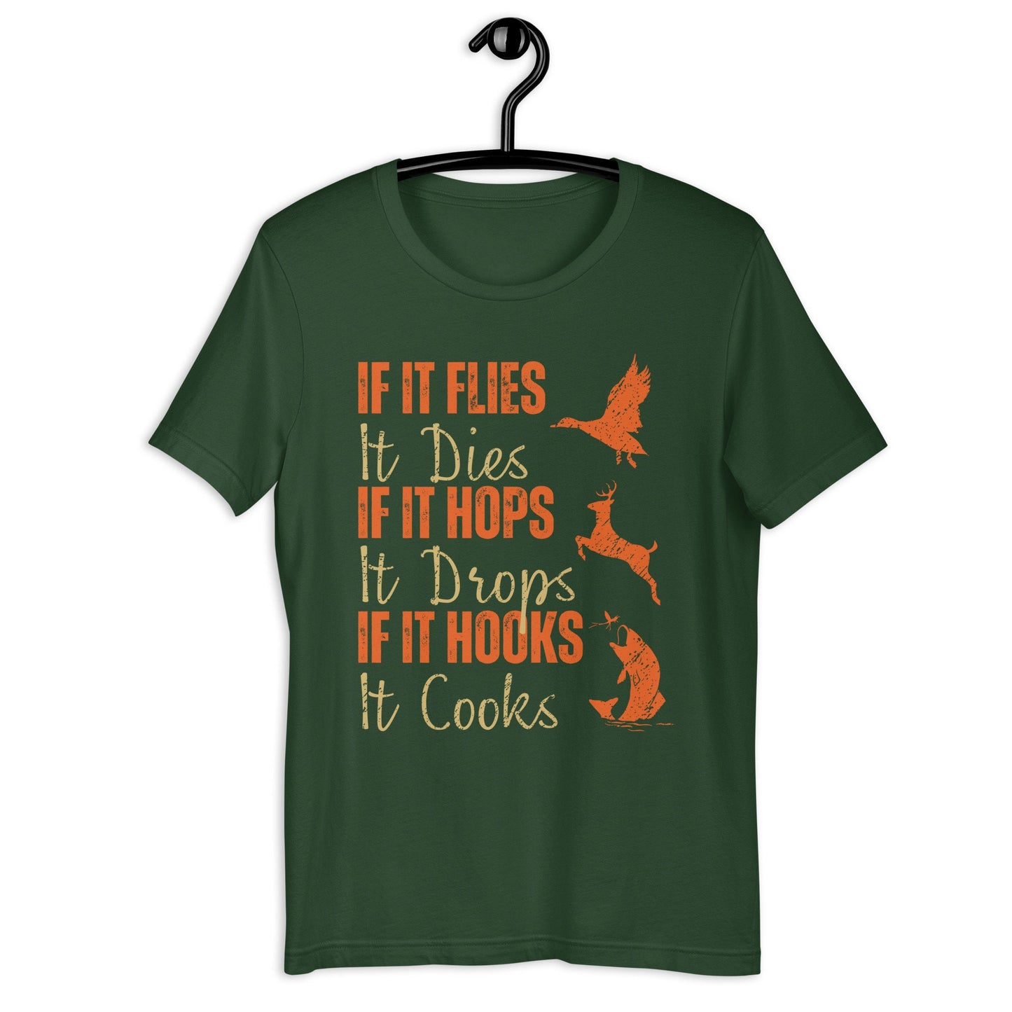 Hunting and fishing, Funny hunting fishing shirt, gift for hunter and fisherman, hunter dad,  If It Flies It Dies It Hops It Drops