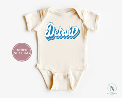 Retro Detroit Football Shirt, Vintage Detroit Football Shirt, Detroit Football Women Shirt, Detroit Michigan Football Toddler Shirt