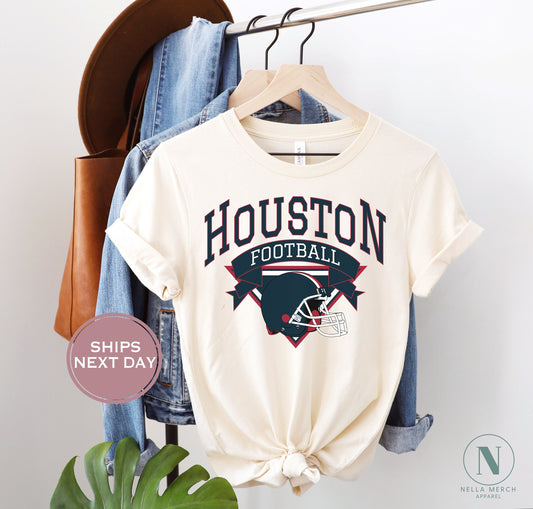 Houston Football Shirt, Retro Houston Football Shirt, Vintage Houston Women Shirt, Houston Texas Toddler Shirt
