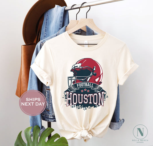 Houston Football Shirt, Retro Houston Football Shirt, Vintage Houston Women Shirt, Houston Texas Toddler Shirt