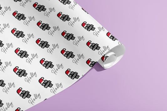 Personalised Christmas Wrapping Paper, Your name, Gift Wrap, Customised, Festive, Official Naughty List, Recyclable, Eco Friendly, Santa